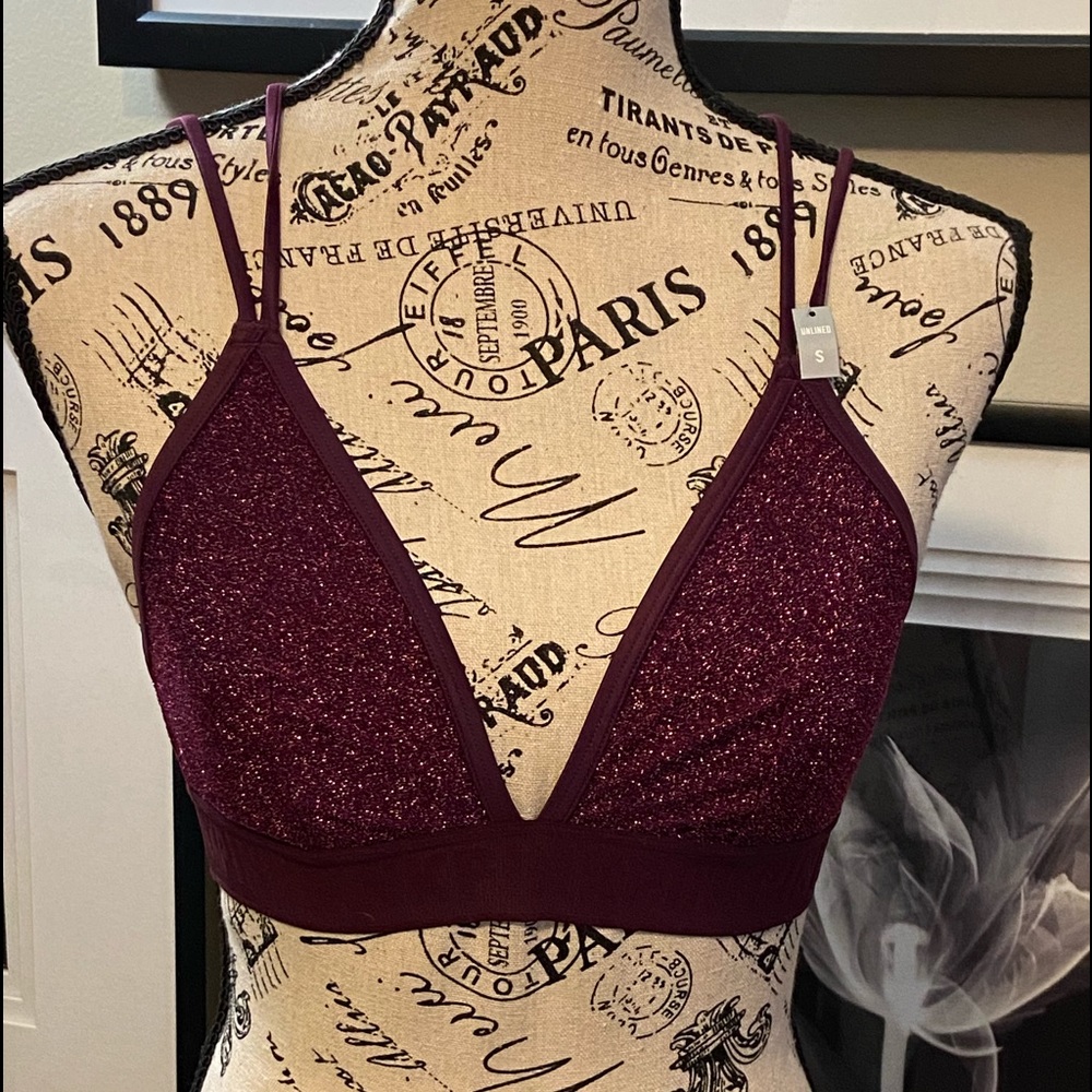 NWT Pink Victoria’s Secret Burgundy Bralette S/P